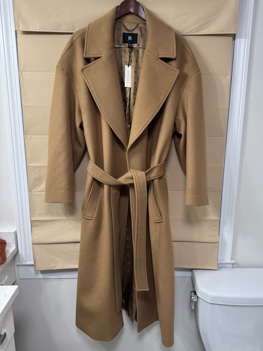 Banana Republic Camel Belted Wool Cashmere Coat